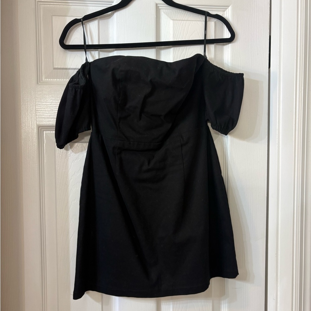 Lulu's Black Off-Shoulder Mini Dress